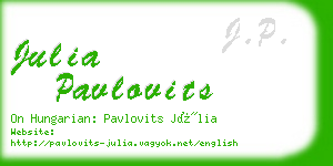 julia pavlovits business card